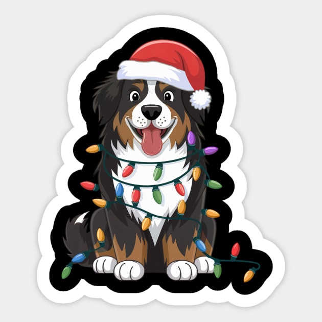 Bernese Mountain Christmas Lights Xmas Dogs Sticker by yangho